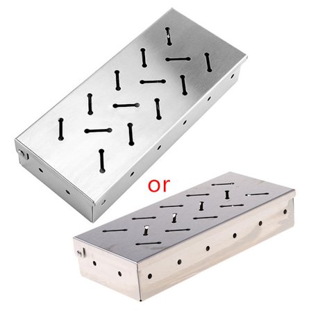 Grill Rökbox Tålig Rostfri Stål Rökbox för Elektrisk Gas Kolgrill