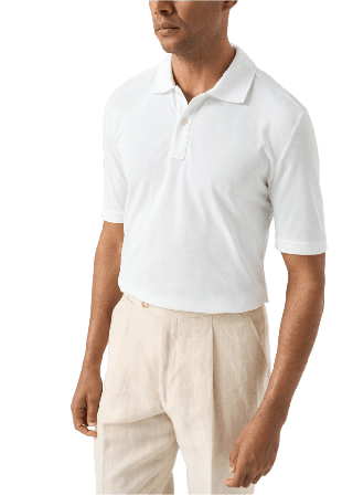 Eton Piqué I Pima-bomull Skjortor Herr Vit S
