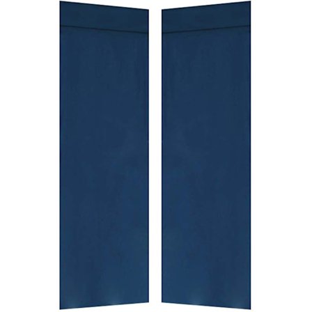 Blå 2 stk. Franske Sort-Out Gardiner Dør Skyggegardiner, Termiske