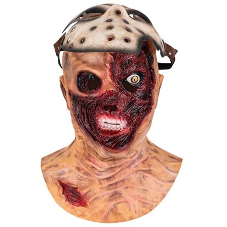 Läskig Jason Hockeymask Latexmask Helhuvud Halloween Cosplay