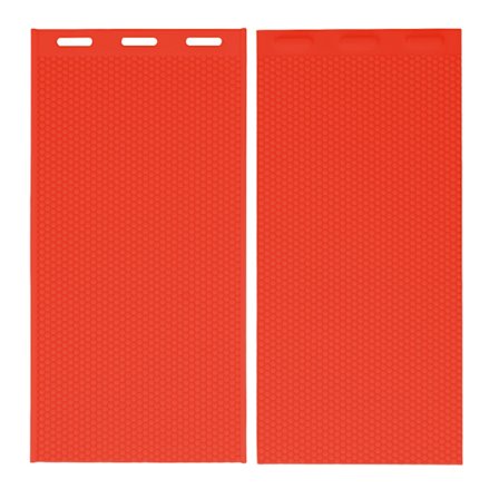 2 stk. 5,4 mm silikone bi voksform bi voksfundament presseform biavl forsyninger 44x28cm rød