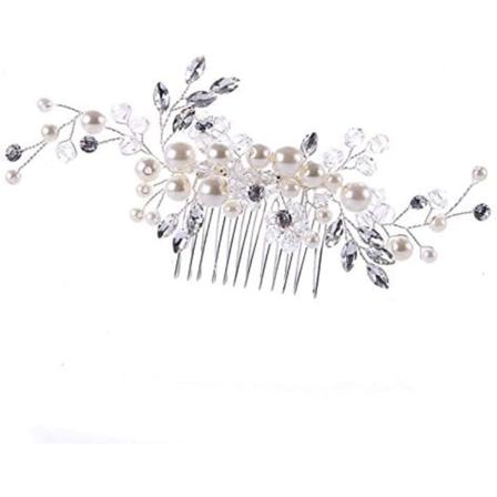 Hääkukka sivuhiuspidikkeet helmihääpäähine hääasusteet