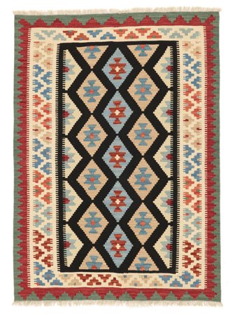 Kilim Qashqai Rug 123X170 Orange/Black Persia