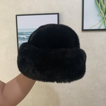 Miesten lämmin cap Paksu pörröinen hattu EE