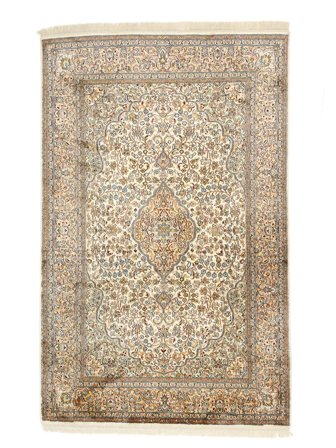 Orientalsk Kashmir Pure Silke Tæppe 116X187 Silke, Indien