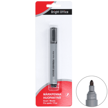 MERKEPENN SORT FIN SPISS