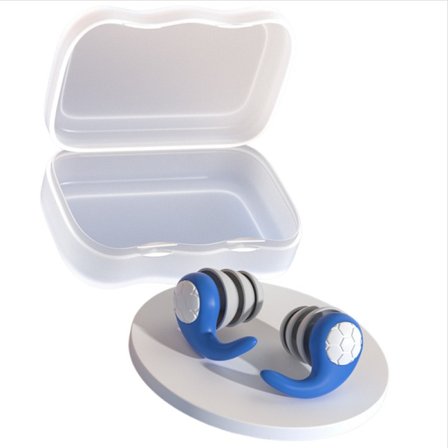 Silikoniset melua vaimentavat korvatulpat - uudelleenkäytettävät, mukavat, täydelliset nukkumiseen, opiskeluun ja matkustamiseen Blue