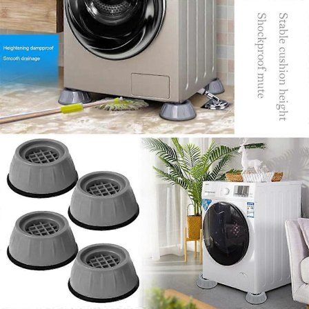 4 stk. Vaskemaskine Støtte Måtte Anti-Vibrations Ben Stopper Fod Pad Fødder Pads