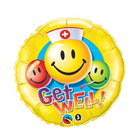 Heliumballong get well smileys - Kalaslagret.se