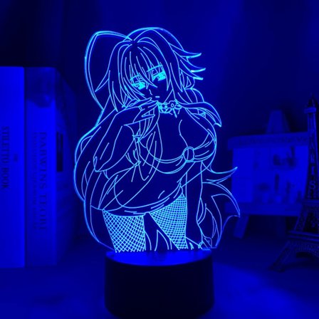 LED-lampa Anime High School DxD Rias Gremory för barns sovrum Dekoration Nattlampa Födelsedagspresent Rum 3D-lampa High School DxD Manga