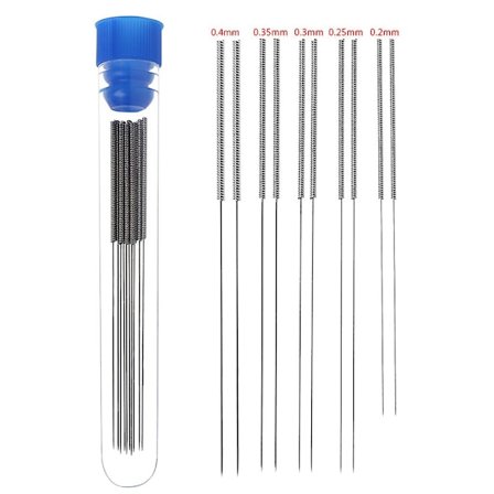 0,2 mm/0,25 mm/0,3 mm/0,35 mm/0,4 mm Nålar Verktygssats - Rostfritt stål 10 ST