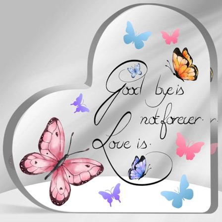 Sympati mindegaver til tab af en elsket person, sorg, erindring, akrylplade, dekorativ skiltning, papirvægt, minde til tab af mor far