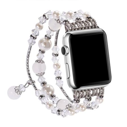 (Hvid)Rem Kompatibel med Apple Watch 38/40/41mm, Kvinder Gi,ZQKLA