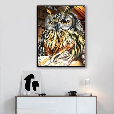 Timanttimaalaus DIY 5D Timanttimaalaus - 30x40cm-Pöllö - spot ale