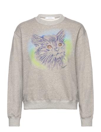 Sweatshirt Louiscat Molleton Tops Sweatshirts & Hoodies Sweatshirts Grey ROSEANNA