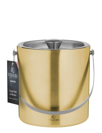 Viners Vin Barware Ice Bucket Double Wall - Gold - 1.5 L