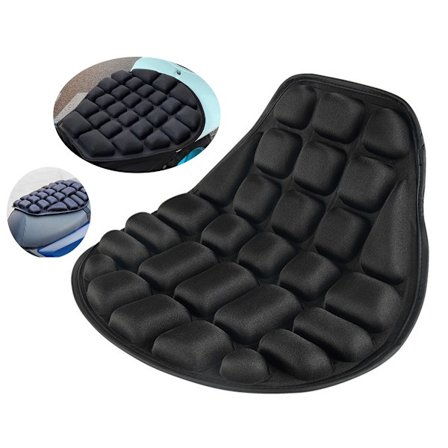 Premium Motorcykelsæde - Pude - 36x34cm - Sadel - Skridsikkert motorcykelbetræk - Komfortsæde pude til motorcykel - Rejse -