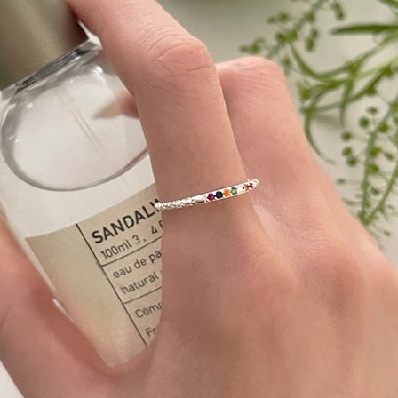 Flash diamant regnbue åben ring