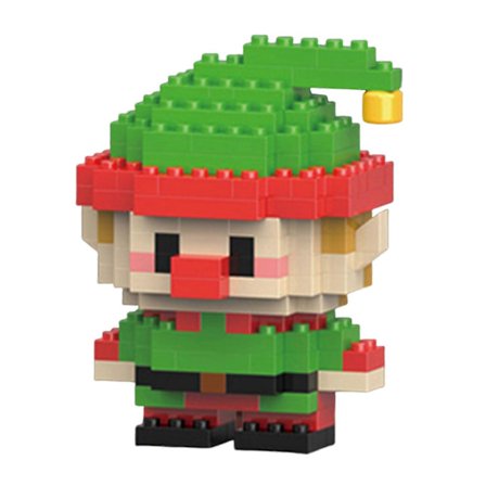 Jule Mikro Byggeklosser Sett for Voksne & Barn, DIY Mini Murstein Dukker, Pedagogiske Juledekorasjoner