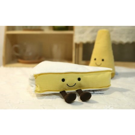 Jellycat Bartholomew pehmolelu, pehmeä ja mukava, täydellinen lapsille, ystävänpäivälahjaksi, keräilyyn, Brie-juusto 22 cm