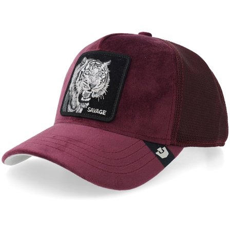 Goorin - Rød trucker Caps - Velour Tiger Desire A-Frame Trucker @ Hatstore