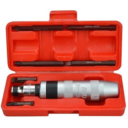 7-delad professionell slagnyckel, röd