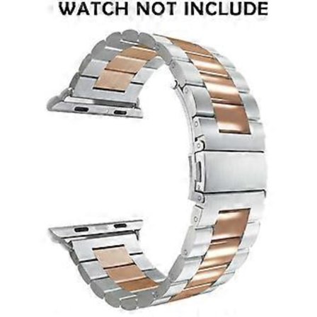 Armband | PG-Kompatibelt med Apple Metal Smart Watch Armband - 42-44mm Mellan Ros