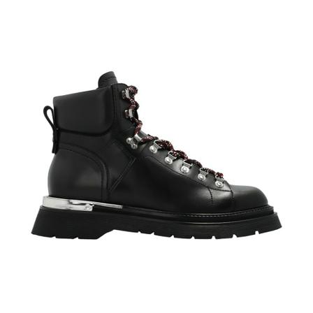 Dsquared2, Boots with logo Zwart, Heren, Maat:44 EU,leer