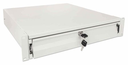 INTELLINET INT 19" Storage Drawer, 2U - 18, with lock, Grey