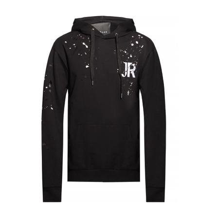 John Richmond, Hoodie with logo Czarny, Mężczyzna, Rozmiar: L
