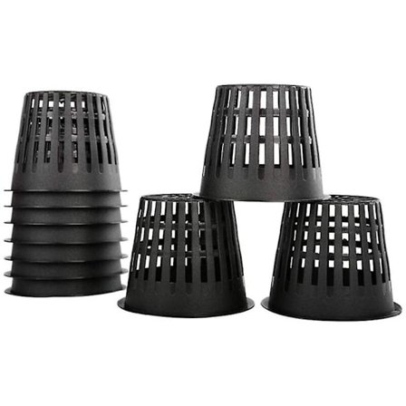 10 kpl, mustat vesiviljelykorit muoviset ruukut vesiviljely istutus uudelleenkäytettävä vesikasvikori aeroponiselle vesiviljelylle, kukkien 