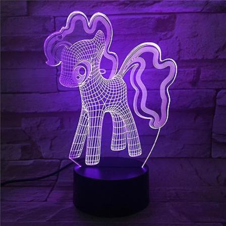 Unicorn 3d Led Nattljus Sovrumsbordslampa