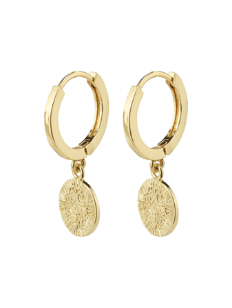 MATCH - Nomad mynt øreringer - Pilgrim - Str. ONESIZE - Dame - Tilbehør - Gul - 55% messing, 40% sink og 5% belegning,