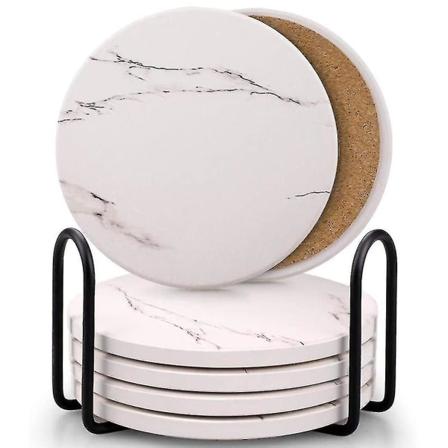 Dryckesunderlägg, Keramiska stenuppsättningar med metallhållare