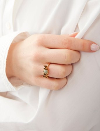 Design Letters Great Mom Ring - Blue - 48-58