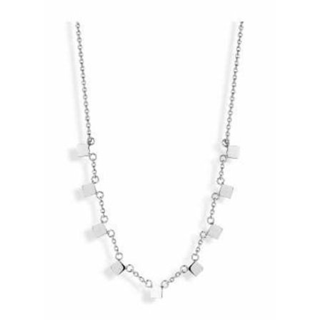 Mönstrad halskedja i silverfärg från Victoria Square