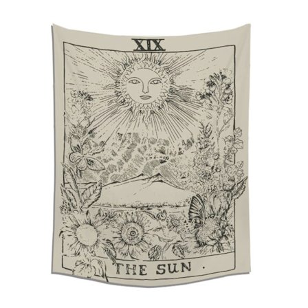 Makuuhuoneen seinävaate, ennustaminen, astrologia, seinävaate, aurinko, kuu, tähti