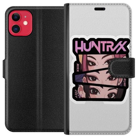 Yhteensopiva Lompakkokotelo Apple iPhone 11 K-pop-inspiroitunut futuristinen tyttöryhmä neonvaloissa ja kosminen sci-fi-kohtaus