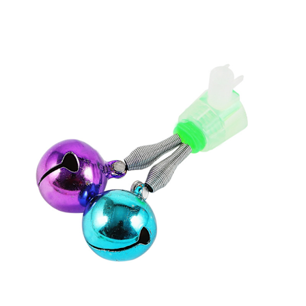 20 stk. nattfiske stangagn alarmbjelle, med doble bjeller ring fiskebitt alarmindikator bærbart fisketilbehør agn alarmbjelle farge