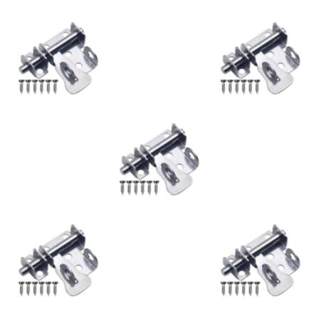 1/5 dörr skjutlås Rostsäkert Heavy Duty för entrégård 5Set