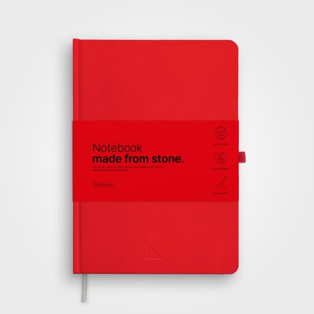 Stenpapper Anteckningsbok A5 Hårdpärm, Granatäpple Röd