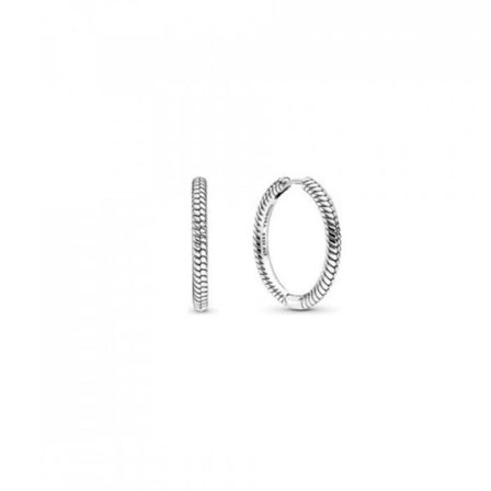Hoop örhängen - PANDORA - Mod. 299532C00 - 925 Silver - Grå - Dam