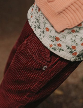 Garbo&Friends Corduroy Trousers - Burgundy - 98/104