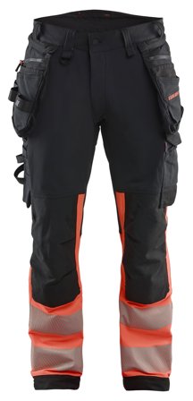 Blåkläder 112516489955D116 Arbetsbyxa varsel, svart/röd Svart/röd, Kläder