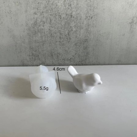 Silikoneform DIY stearinlys Gipsform BIRD A FUGL A