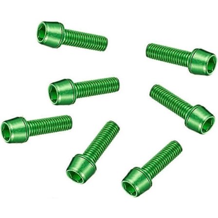 Cykel Frempind Skivebolte, 6 Stk. Cykel Frempind Skivebolte, Rustfrit Stål Bolte Skruer, M5x18mm, til Mountainbike Racercykler, Grøn
