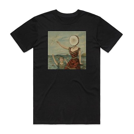 Neutral Milk Hotel i flygplanet över havet T-shirt Svart