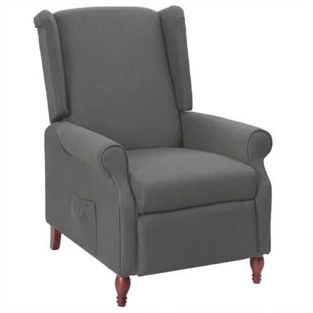 Vidaxl Reclinerfåtölj Ljusgrå Tyg Grå