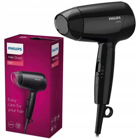 Hårföning - PHILIPS - BHC010/10 - 1200W - Kompakt - Fällbar - Kall luft