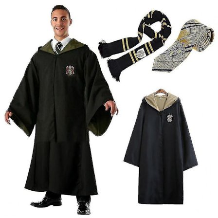 Harry Potter Adult Wizard Fancy Dress Kappadräkt 3st